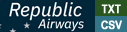 Republic Airways Alternative Text/CSV File